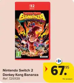 Carrefour Nintendo switch 2 donkey kong bananza aanbieding