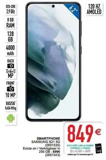 Cora Smartphone samsung s21 5g aanbieding