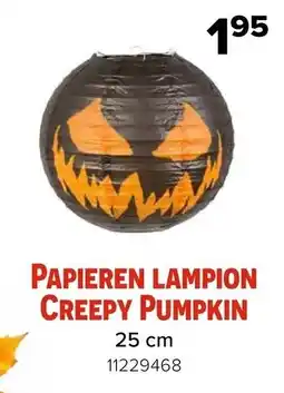 Euroshop Papieren lampion creepy pumpkin aanbieding