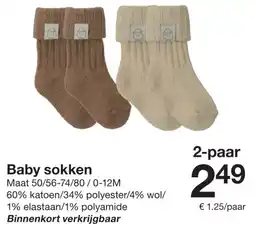 Zeeman Baby Sokken aanbieding