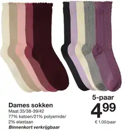 Zeeman Dames sokken aanbieding