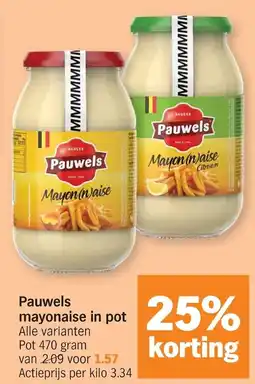 Albert Heijn Pauwels mayonaise in pot aanbieding