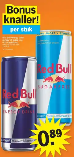 Albert Heijn Red Bull energy drink aanbieding