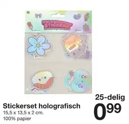 Zeeman Stickerset holografisch aanbieding