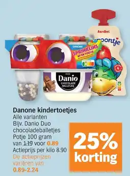 Albert Heijn Danone kindertoetjes aanbieding
