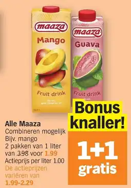 Albert Heijn Maaza Fruit drink aanbieding