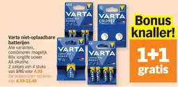 Albert Heijn Varta niet-oplaadbare batterijen aanbieding