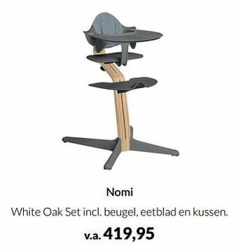 Nomi white oak set incl beugel, eetblad en kussen