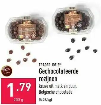 ALDI Gechocolateerde rozijnen aanbieding