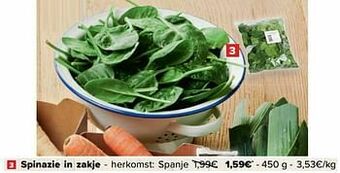 Carrefour Spinazie in zakje aanbieding