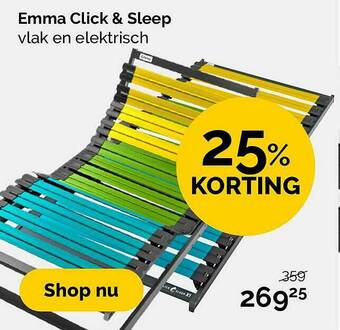 Beter Bed Emma Click & Sleep Vlak En Elektrisch aanbieding