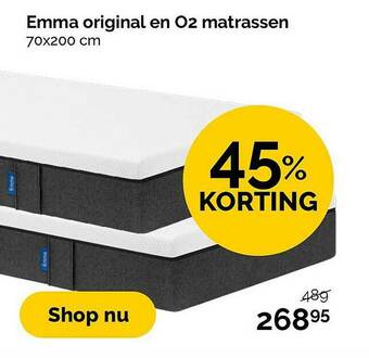 Beter Bed Emma Original En O2 Matrassen aanbieding