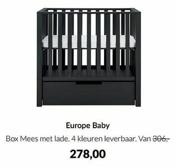 BabyPark Europe baby box mees met lade aanbieding