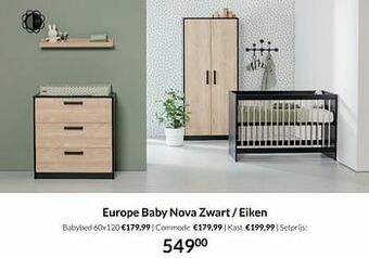 Europe baby nova zwart - eiken
