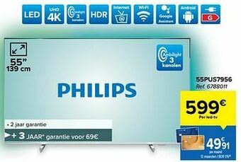 Carrefour Philips 55pus7956 aanbieding