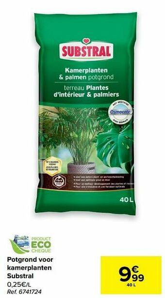 Carrefour Potgrond voor kamerplanten substral aanbieding