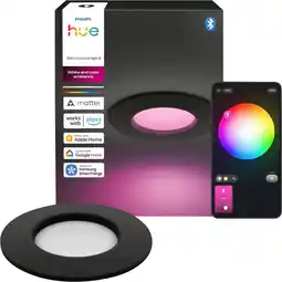 Coolblue Philips Hue Spot Encastré Slim - White and Color - 90 mm - Noir aanbieding
