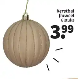 Wibra Kerstbal Fluweel aanbieding