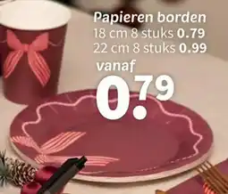 Wibra Papieren Borden aanbieding