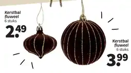 Wibra Kerstbal fluweel aanbieding