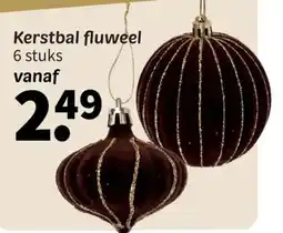 Wibra Kerstbal fluweel aanbieding