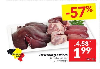 Varkensorgaanvlees per kg