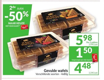 Intermarché Gevulde wafels 4 x 80 g aanbieding