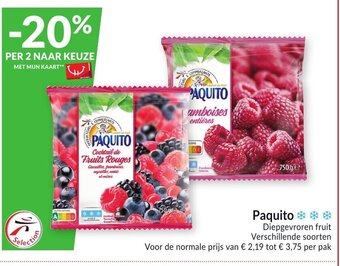 Intermarché Paquito Diepgevroren fruit per pak aanbieding