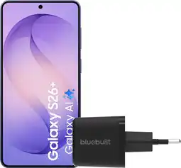 Coolblue Samsung Galaxy S26 Plus 512GB Donkerblauw 5G + BlueBuilt Oplader 45 Watt Zwart aanbieding