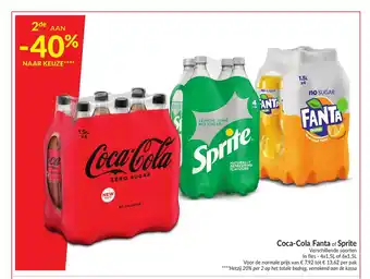Intermarché Coca-Cola, Fanta of Sprite In fles 4 x 1,5 L of 6 x 1,5 L per pak aanbieding
