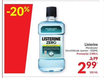 Intermarché Listerine Mondwater 500 ml aanbieding