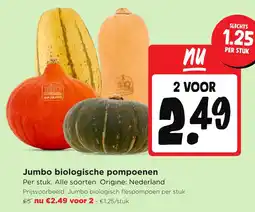 Jumbo Jumbo biologische pompoenen aanbieding