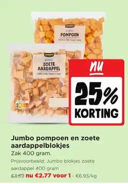 Jumbo Jumbo pompoen en zoete aardappelblokjes aanbieding