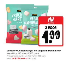 Jumbo Jumbo vruchtenhartjes en vegan marshmallow aanbieding