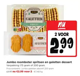 Jumbo Jumbo roomboter spritsen en galetten dessert aanbieding