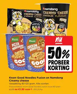 Jumbo Knorr Good Noodles Fusion en Namdong Creamy cheese aanbieding