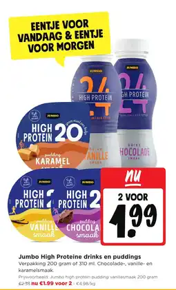 Jumbo Jumbo high protein drinks en puddings aanbieding
