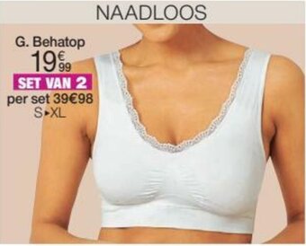 Damart Set Van 2 Naadloze Behatops Met Kant aanbieding