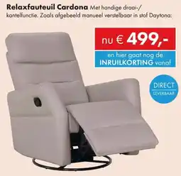 Woonsquare Relaxfauteuil Cardona aanbieding