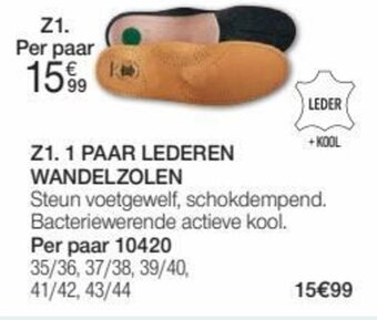 Damart 1 Paar Lederen Wandelzolen aanbieding