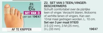 Damart Set Van 3 Teen-/Vinger-Beschermers aanbieding