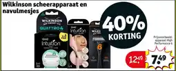 Kruidvat Wilkinson scheerapparaat en navulmesjes aanbieding