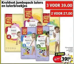 Kruidvat Kruidvat jumbopack luiers en luierbroekjes aanbieding