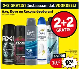 Kruidvat Axe, Dove en Rexona deodorant aanbieding