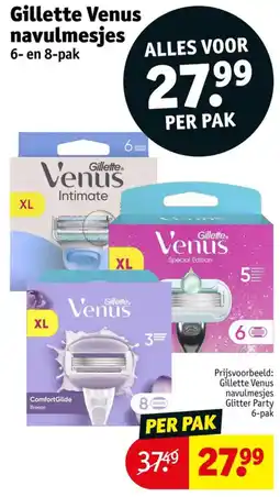 Kruidvat Gillette Venus navulmesjes aanbieding