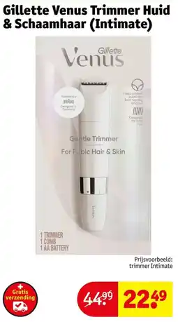 Kruidvat gillette venus trimmer huid & schaamhaar aanbieding