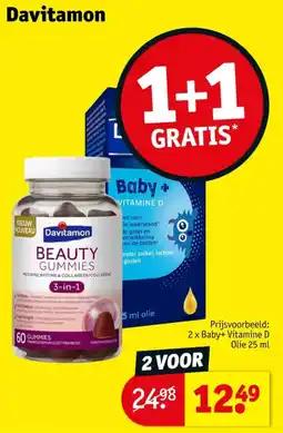 Kruidvat Davitamon beauty gummies aanbieding