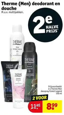 Kruidvat Therme (Men) deodorant en douche aanbieding