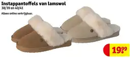 Kruidvat Instappantoffels van lamswol aanbieding
