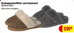 Kruidvat Instappantoffels van lamswol aanbieding